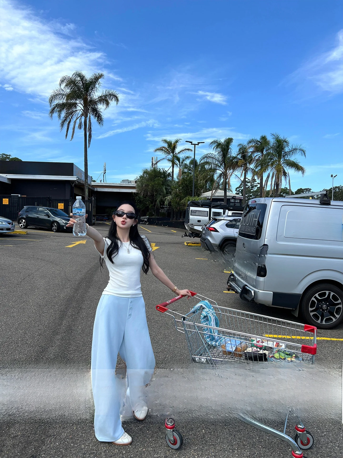 

Fashionable Wide Leg Knife Casual Pants Loose Fit Comfortable High Waist Cotton Polyester Blend Spring Summer Ladies Tro...