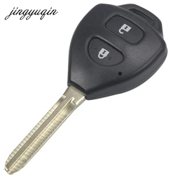 jingyuqin 10pcs/lot TOY43 2/3 Buttons Remote Fob Key Case Shell For TOYOTA Rav4 Corolla Hilux Yaris Avalon Echo Prado