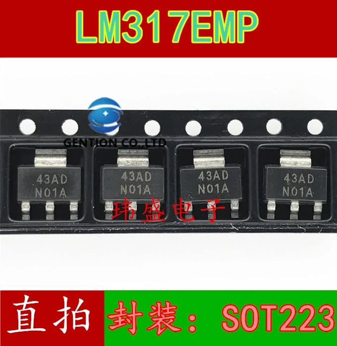 

10PCS A linear stabilizer LM317EMPX LM317 LM317EMP N01A silk-screen SOT223 in stock 100% new and original