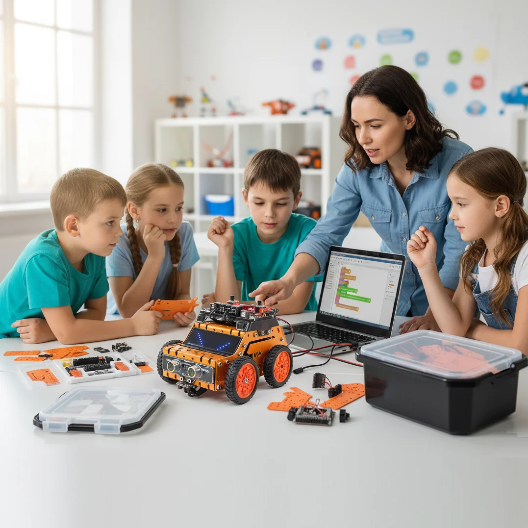 School Project Kit Python Programmable Robot Car ESP32 Microbit Set Education Maker Boards STEM Robotics Kits for Coding Kids