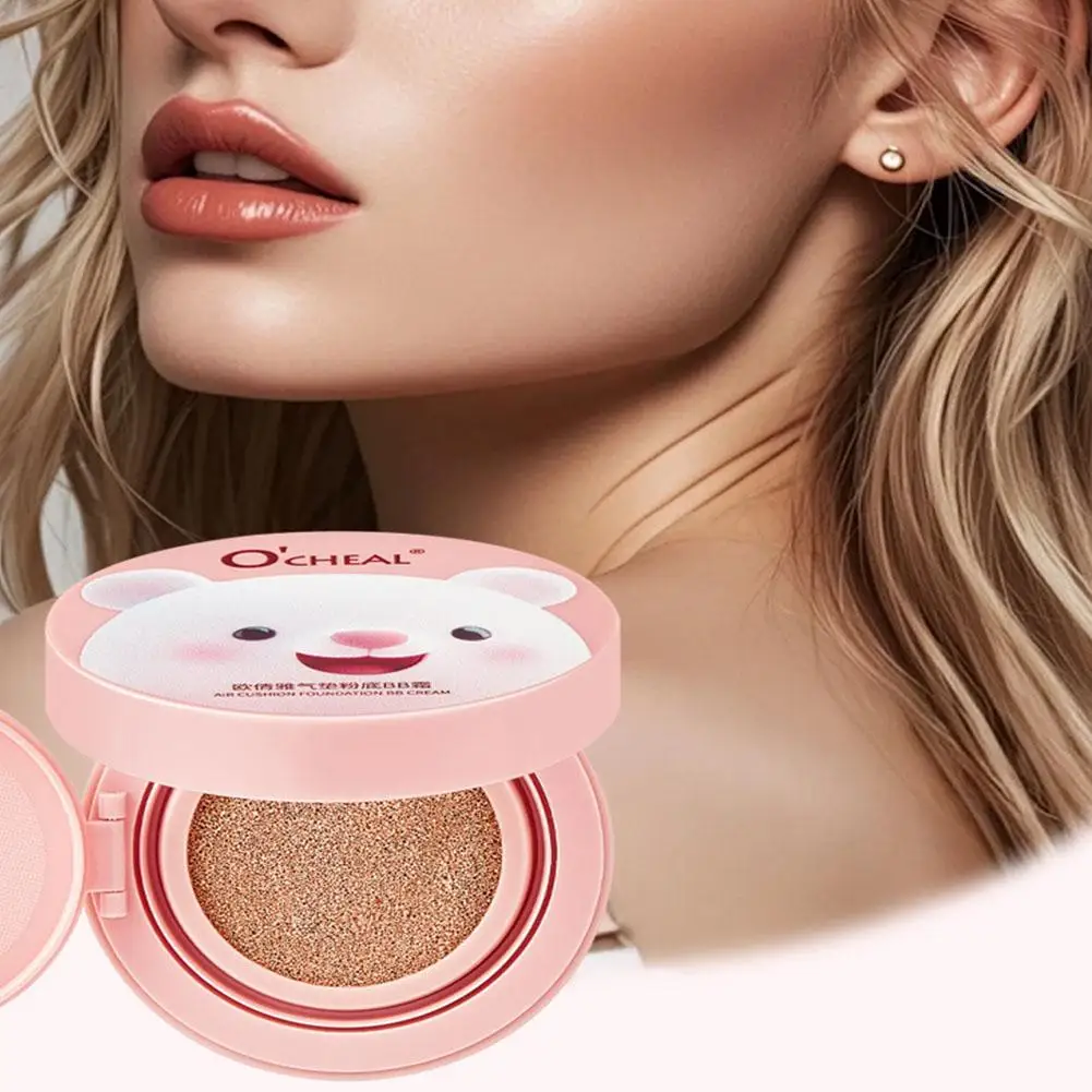 Cute Cushion Moisturizing Concealer Natural Makeup, Water-Resistant Long-Lasting CC Cream Foundation For Skin Make UP F6X9