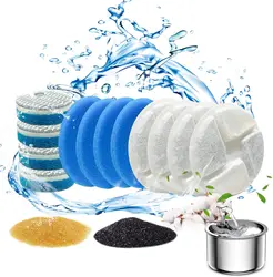 12pcs/set Replacement Filters For Cat Dog Fountain Pet Cat Water Drinker Clean Accessorie Replaced Carbon Resin Filter Element