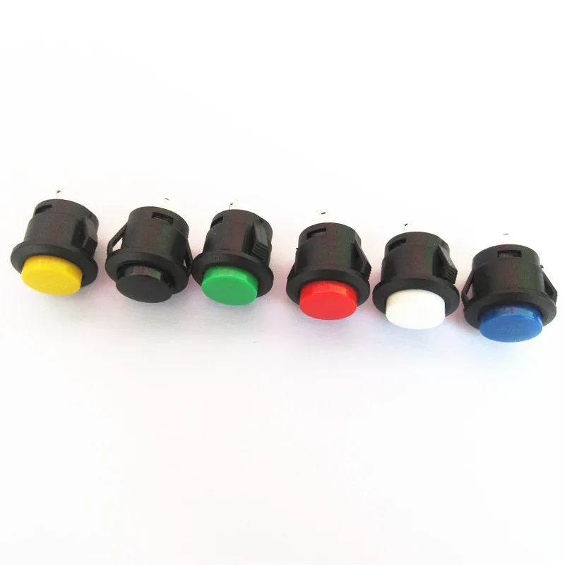 10pcs Card type R13-507 button switch, jog switch, 16MM round lockless self-reset switch