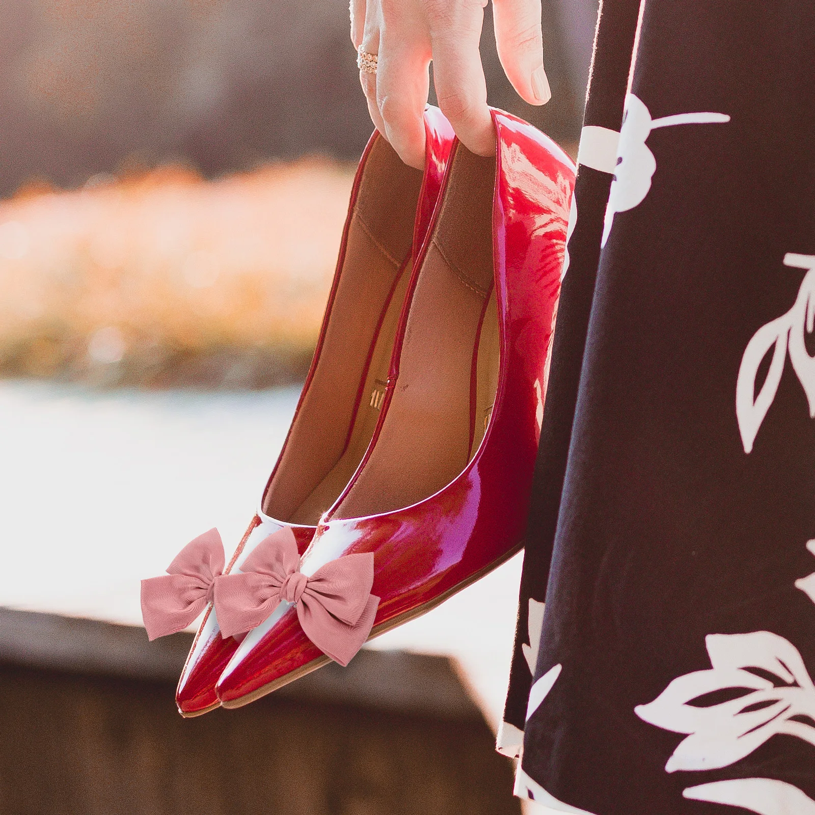 

Retro Shoe Buckles Fabric Bow Clips Decorative Accessories for Pumps Heels Bridal Wedding Party Prom Elegant Reusable Shoe