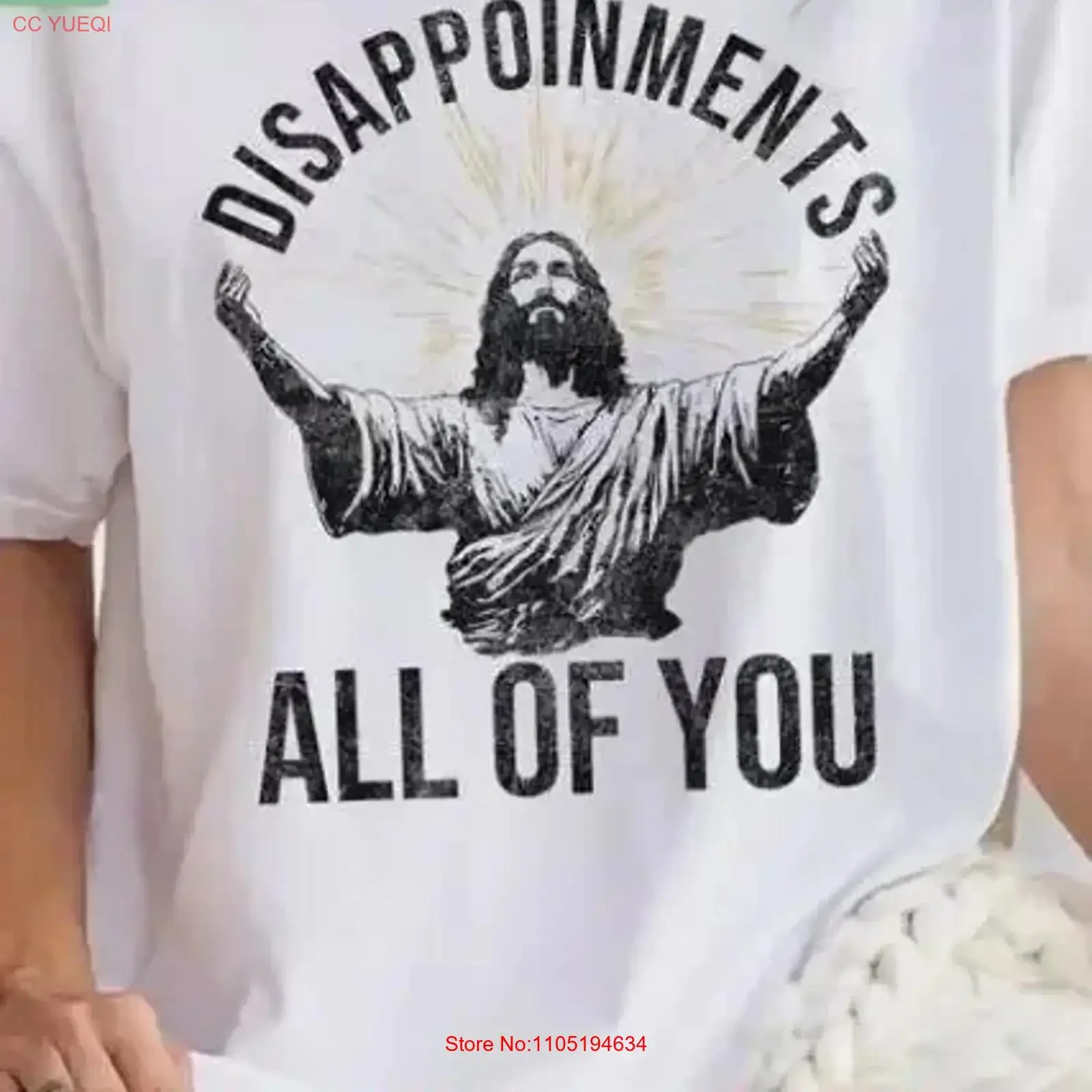 

Disappointments Sarcastic All Of You Christian Jesus Funny T Shirt vintage Washed Stretched Versatile Soft Breathable Casual
