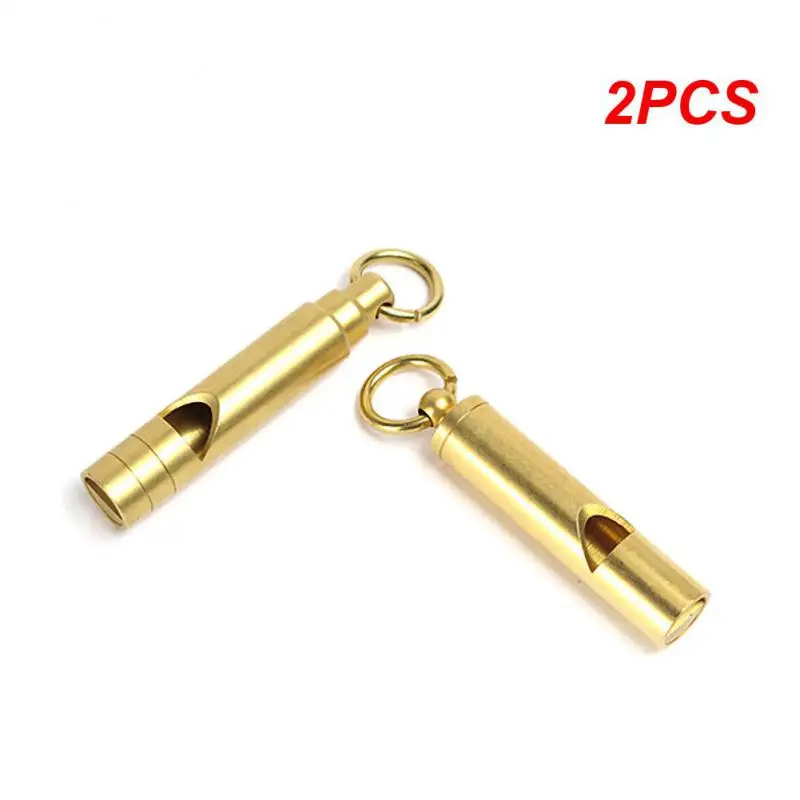 

2PCS Vintage Brass Whistle Outdoor Survival Equipment Army Training Pets Dogs Retro Referee Outdoor Safety Hiking Camping EDC