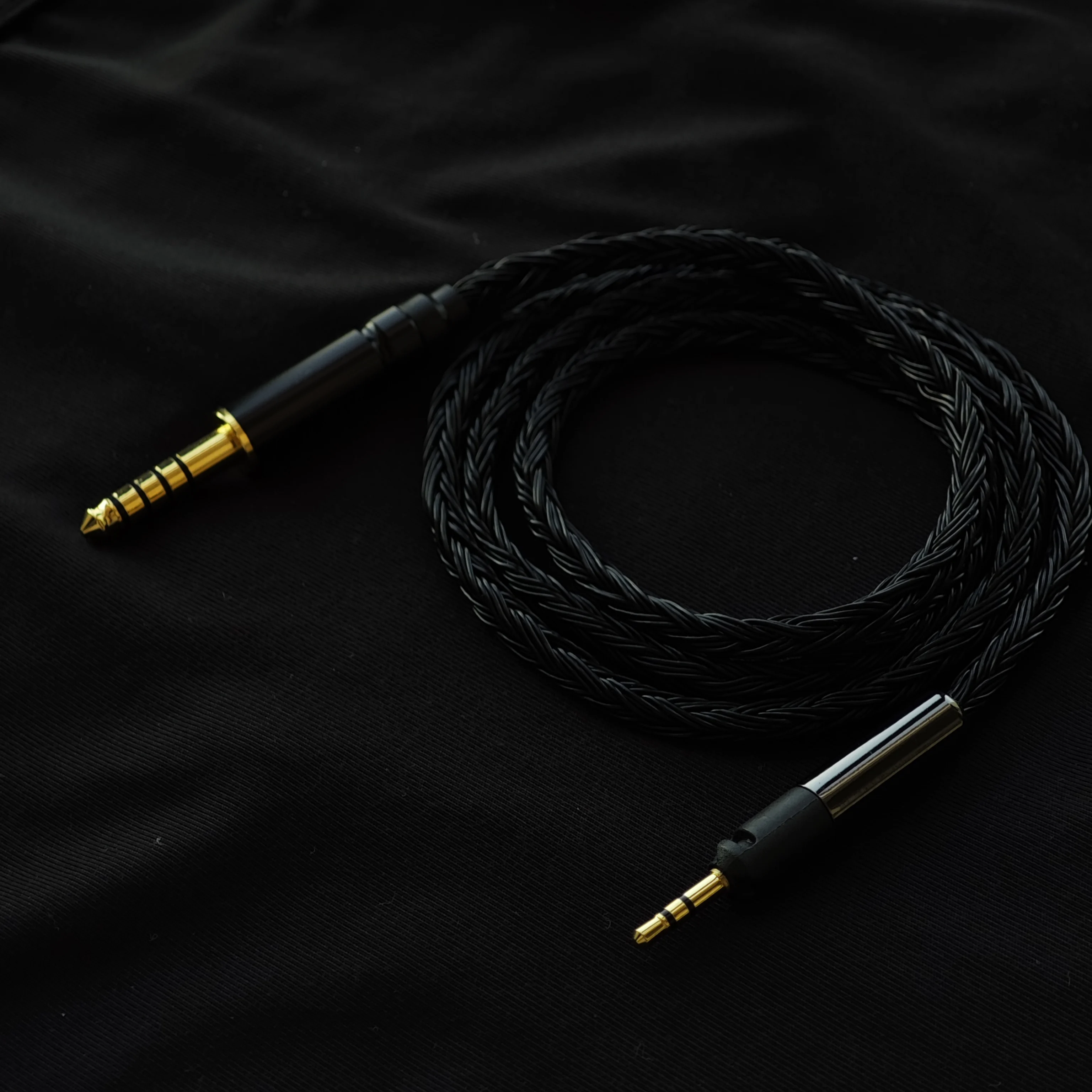 para cabo de atualização de fone de ouvido Audio-Technica M40X, M50X, M70X, 4,4 mm balanceado, OCC banhado a prata de 24 núcleos, 6,35 mm