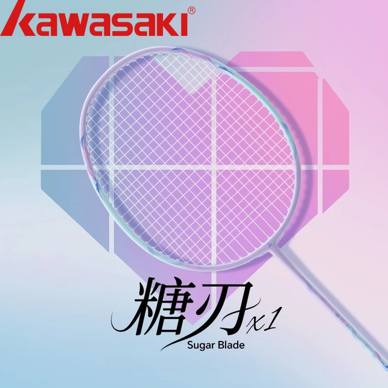 

Kawasaki Badminton Racket Light Weight Carbon Fiber Strung Badminton Rackets With Bag 2025 New Training Racquet Sports For Adult