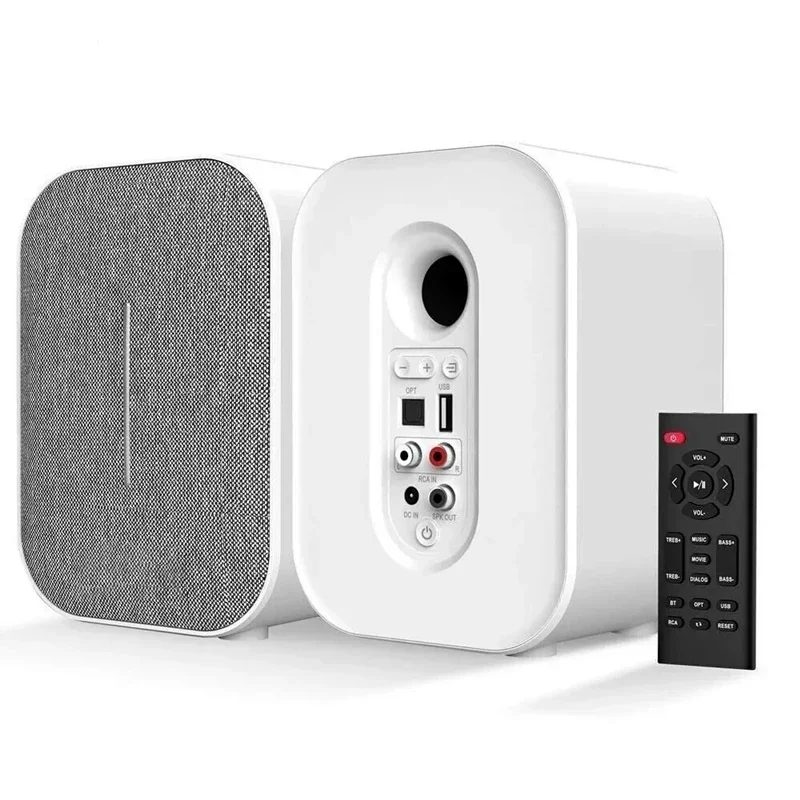 Altavoz Bluetooth con Control remoto, Subwoofer inalámbrico de 50W, alta fidelidad, sonido envolvente 3D, entrada óptica, estantería de libros, altavoces de TV