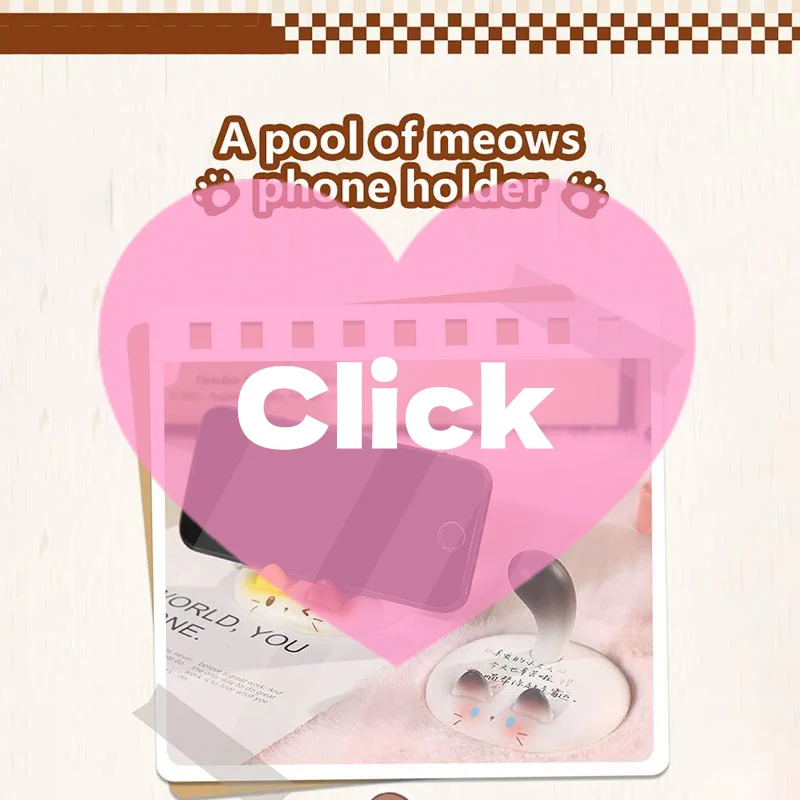 

Cute Design Mobile Phone Holder Cartoon Cat Sweet Style Cartoon Cat Holder Desktop Decoration Function Creative Phone Stand