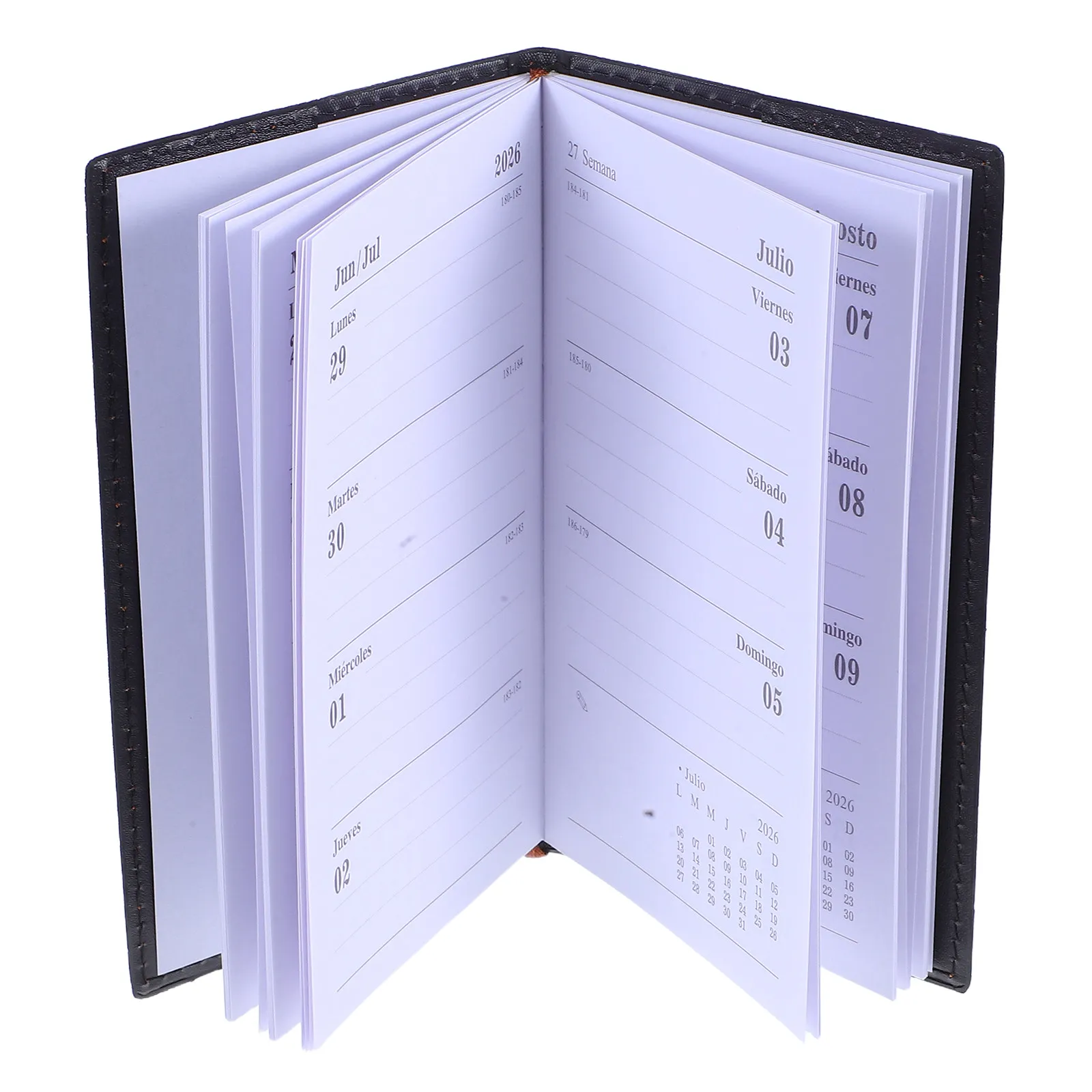 2026 A6 Daily Weekly Monthly Planner Notebook Agenda Calendar Journal for Work Study Personal Use Thick Paper Smooth Writing