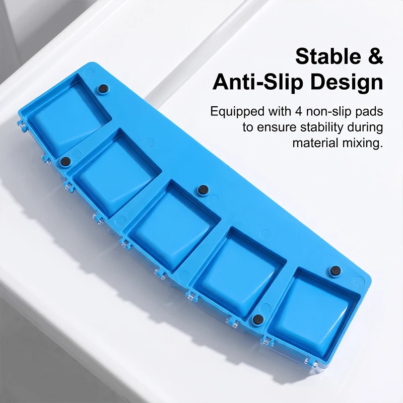 Dental Porcelain Mixing Watering Moisturizing plate with Cover 5 Slot Ceramic and Imitation Palette