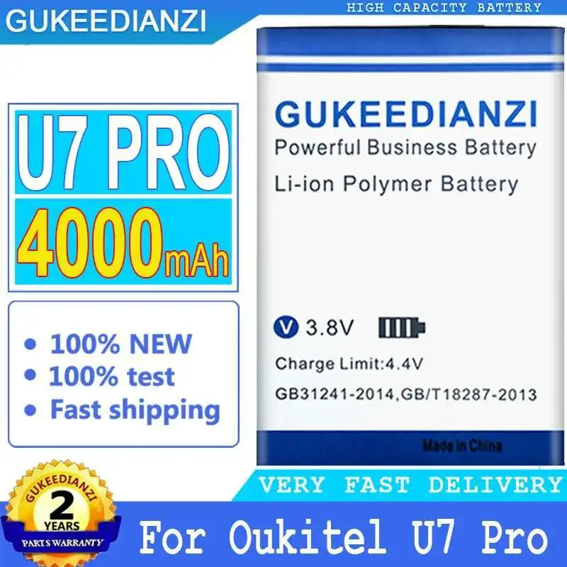 

4000Mah Good Low-Temperature Performance Mobile Phone Battery For Oukitel U7 Pro U7pro
