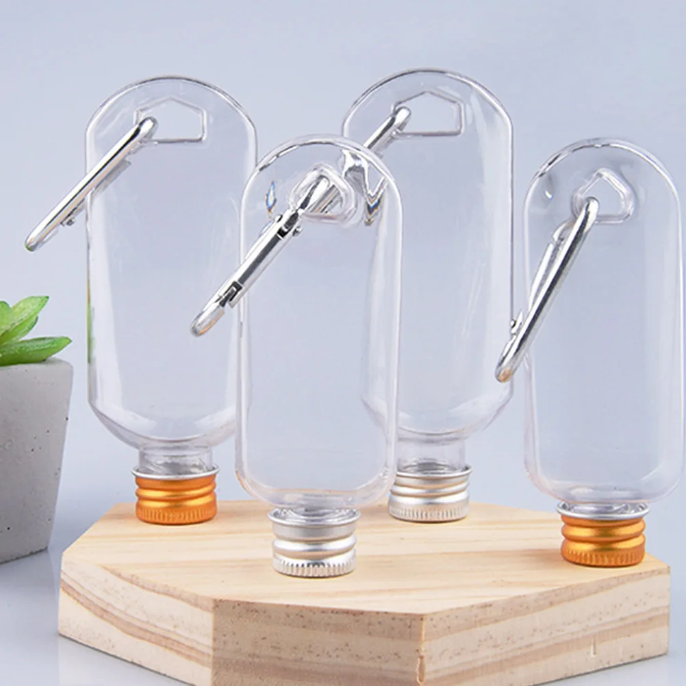 5 قطعة إعادة الملء السفر 30 مللي زجاجات الصابون السائل المحمولة مع هوك للشامبو غسل الجسم منظف الوجه زجاجات فارغة في الهواء الطلق