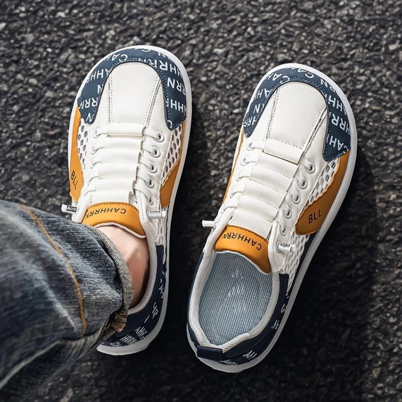 

YUYIN New Men's Lightweight Sneakers Wide Toe German Training Shoes Soft Cork Casual Commute Driving Shoes Zapatillas Hombre