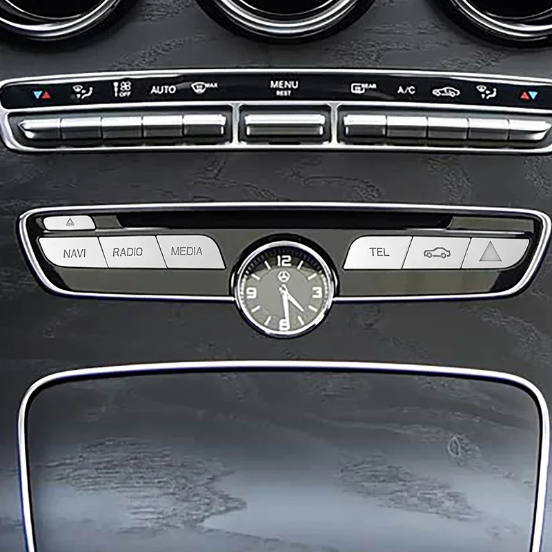 For Mercedes Benz C E Class W205 W213 GLC X253 Center Console Multi-functional Buttons Decals Car Interior Accessories