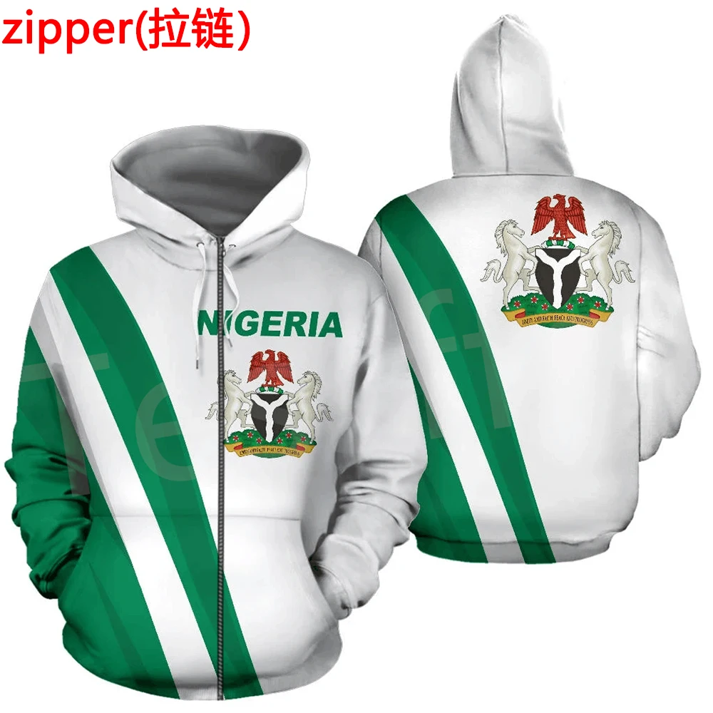 Tessffel Black History Africa County Nigeria Flag Tribe Tattoo Tracksuit 3DPrint Men/Women Casual Long Sleeves Jacket Hoodies 34