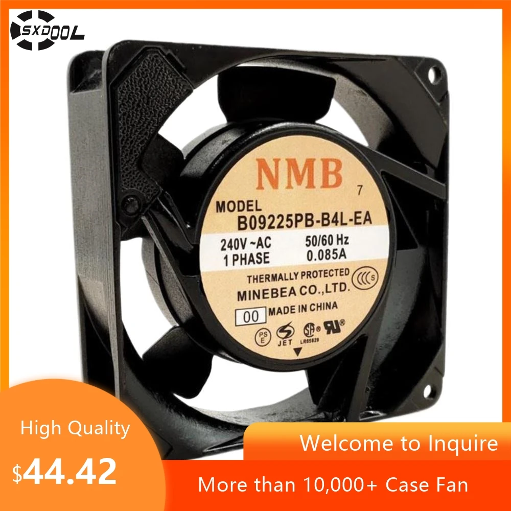 For B09225PB-B4L-EA 9025 240V 0.085A Aluminum Frame Fan, Reliable Cooling for Cabinets, Power Supplies, Electronics