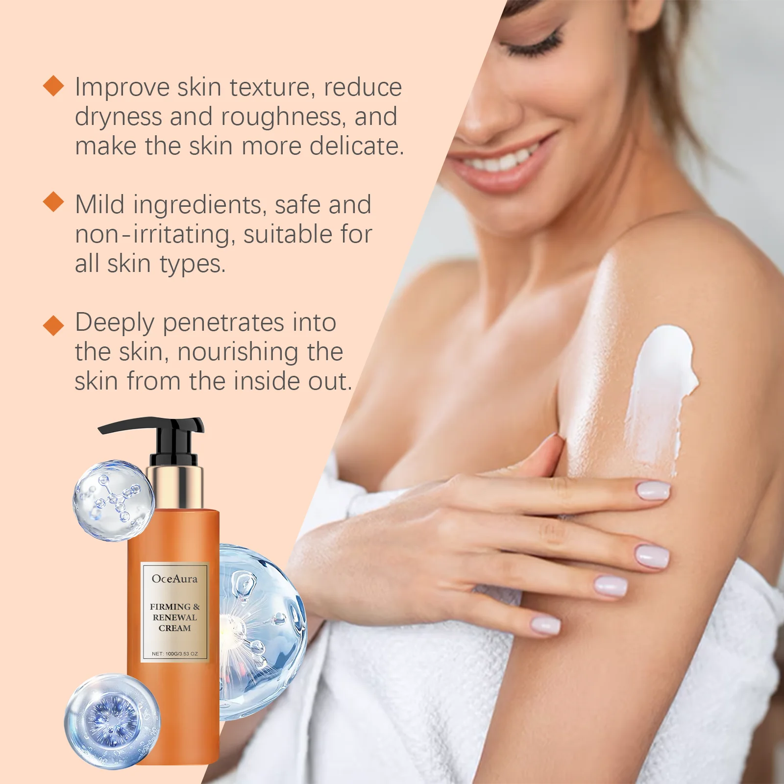 

Body Firming Renewal Cream Improve Dryness Smooth Neck Wrinkles Delay Aging Moisturizer Promote Collagen Skin Tightening Lotion