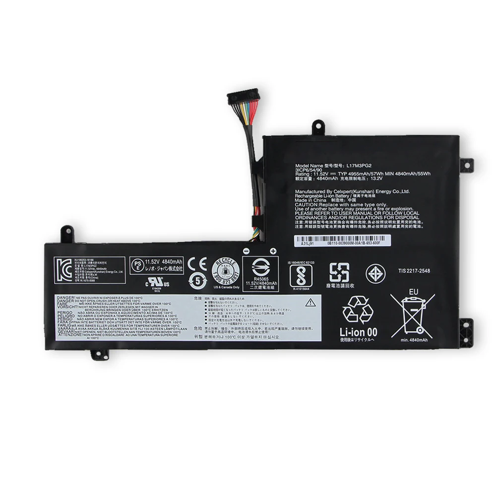Replacement Battery L17M3PG2 L17L3PG1 L17M3PG3 L17C3PG1 4955mAh For Lenovo Y530 Y540 Y7000 Y7000P Batteries