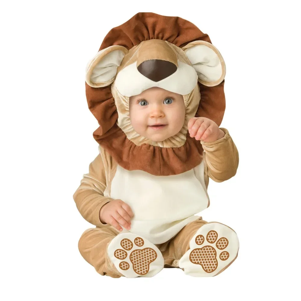 Baby Infant Animal Romper Role Play Costumes Lion Dress up Outfit Halloween Costume  Photography Clothes