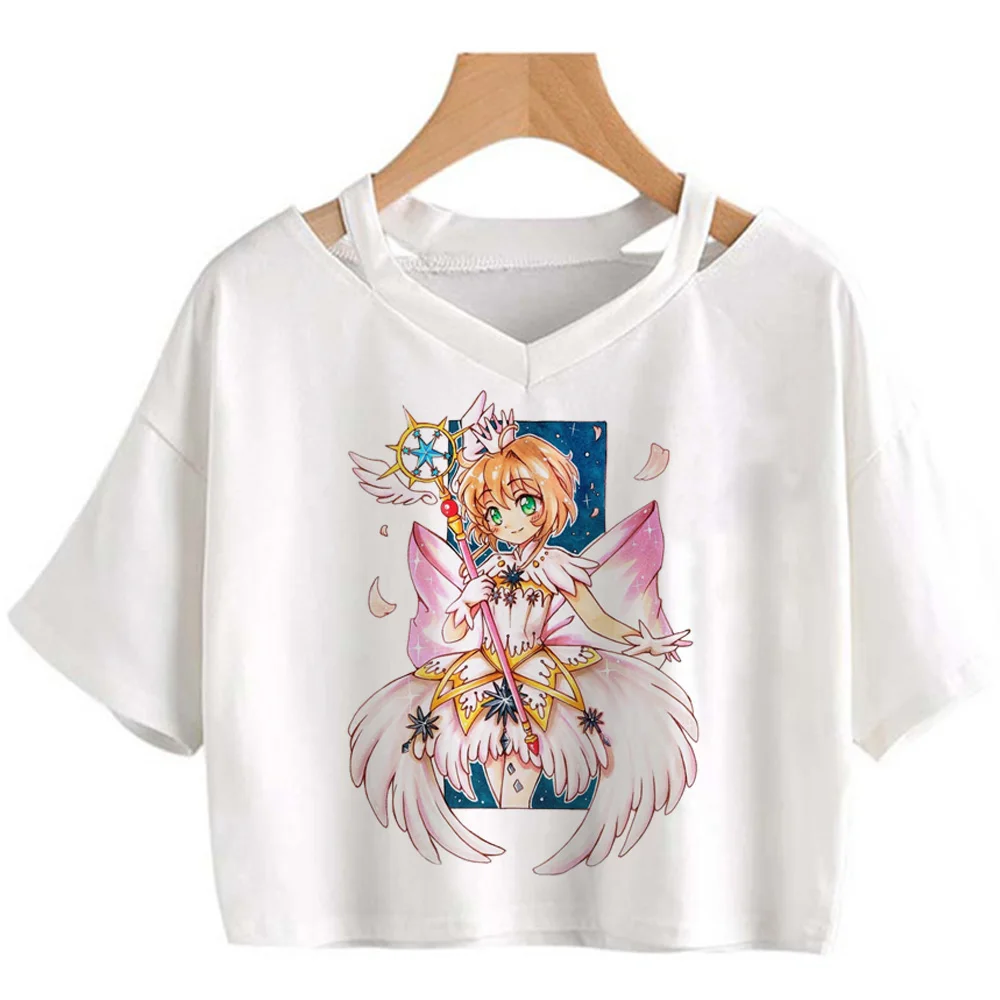 Cardcaptor Sakura t-shirty damskie Y2K śmieszna koszulka dziewczyna anime streetwear komiks odzież