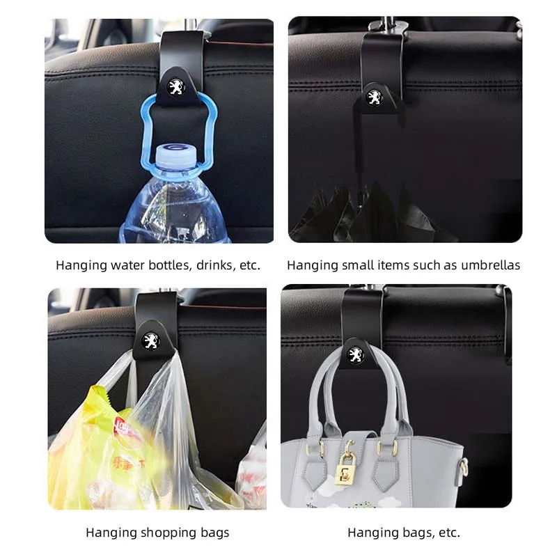 Car Seat Headrest Hook Auto Back Seat Organizer Hanger For Peugeot 206 307 308 3008 207 208 407 508 2008 5008 107 106 205 4008