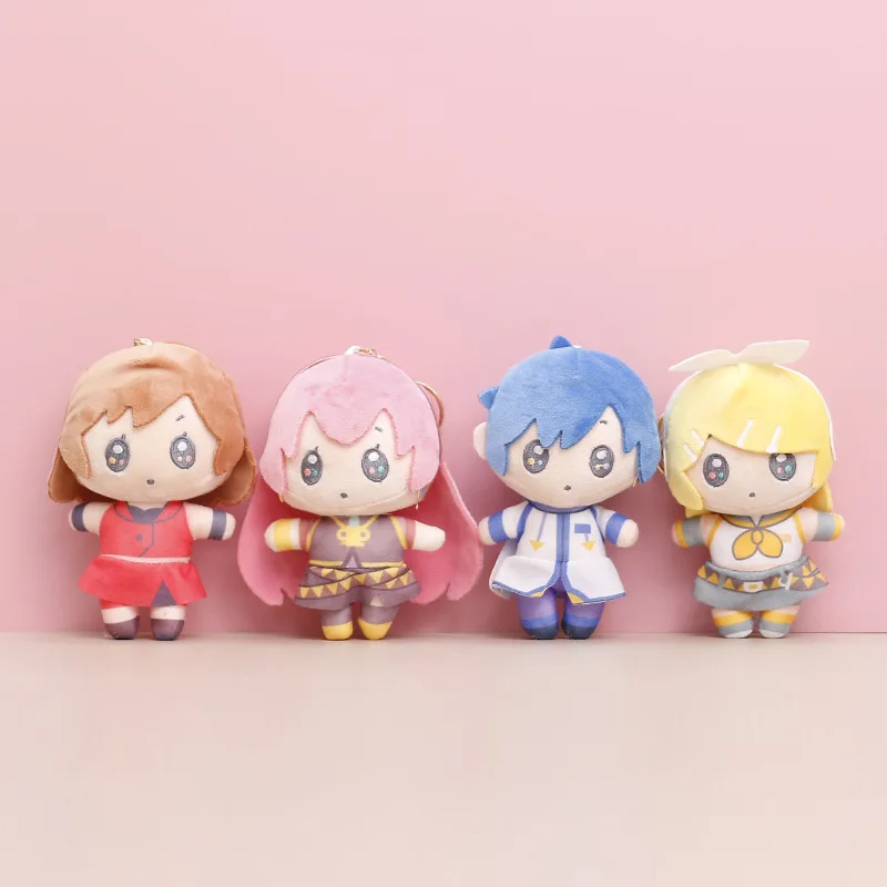 

13cm Anime for Hatsune Miku Plush Toy KAITO MEIKO Luka Kagamine Rin Len Figure Stuffed Doll Kawaii Q Version Keychain Bag Pendan