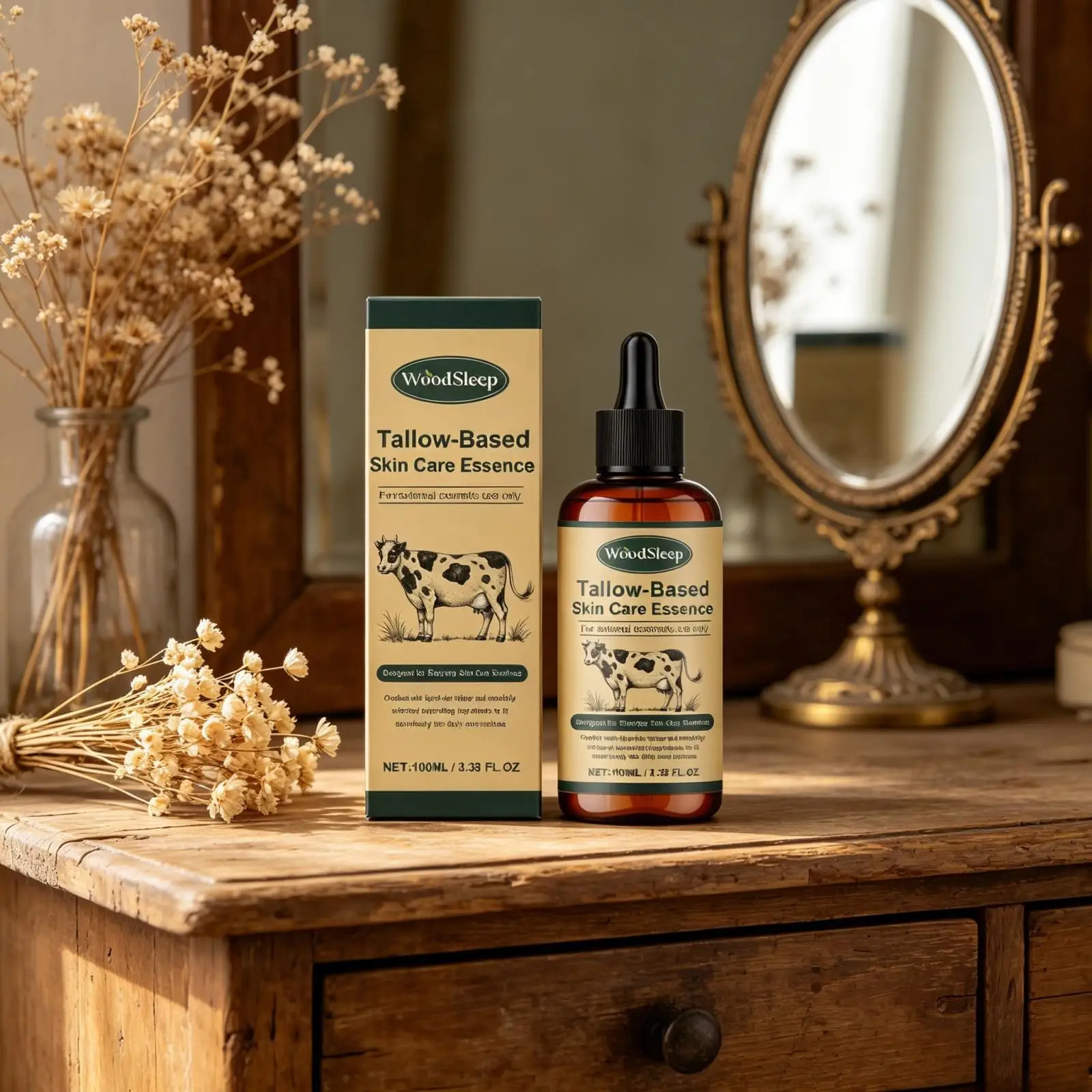 

Woodsleep Beef Tallow Serum Moisturizing Facial Lifting Instant Wrinkle Reducer Sensitive Skin Tightening Anti Aging Serum 100ml
