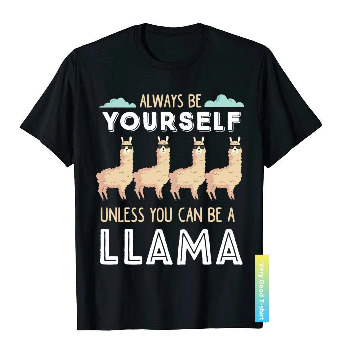 

Llama Squad Always Be Yourself Unless You Can Be A Llama Хлопковые мужские футболки с забавными футболками с принтом