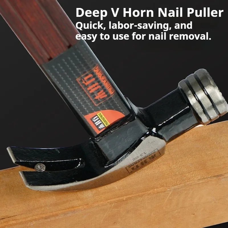 Portable Non-Slip Claw Hammer Resin Insulated Handle Magnetic Nail Holder Household Repair Construction Woodworking Tool