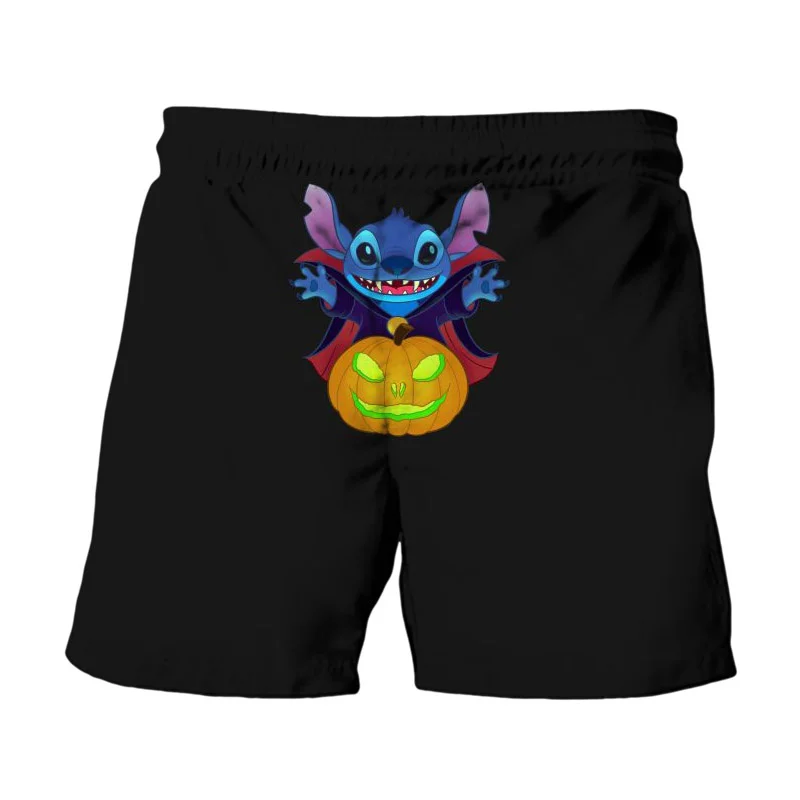 Disney Brand Stitch e Mickey Minnie Print Summer Men Swimwear Beach Shorts collezione di Halloween Fashion Casual Kids Shorts