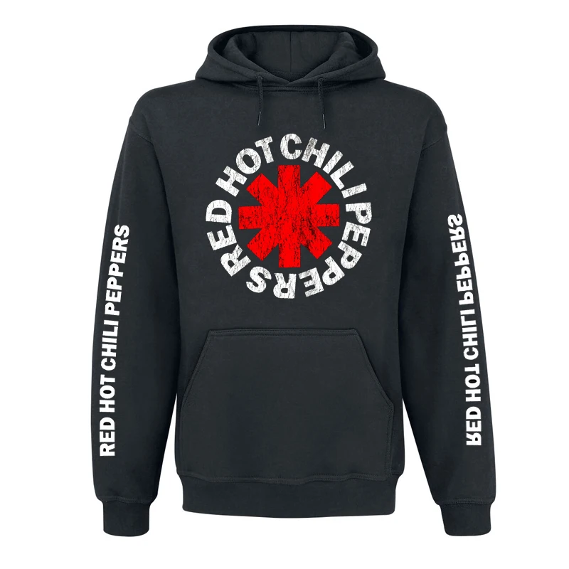 Sudadera con capucha de Chili para hombre, suéter de manga larga, abrigo de Metal pesado, ropa de calle estampada, Color Rojo