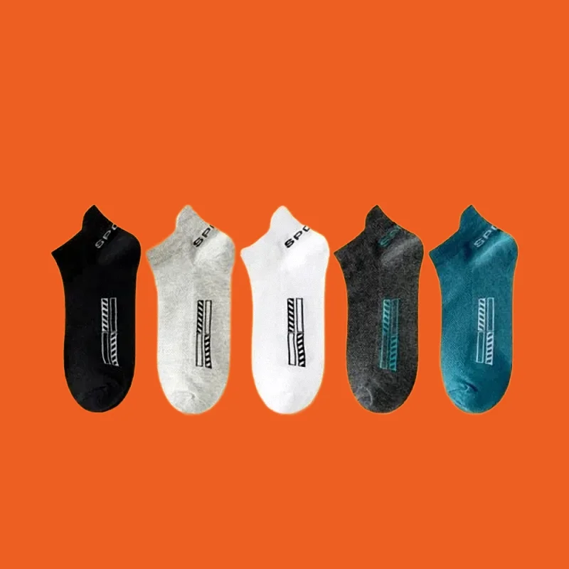 5 Pairs/lot High Quality Cotton Men's Short Socks Casual Athletic Summer Thin Ankle Socks Ankle Breathable Sport Low Cut Socks