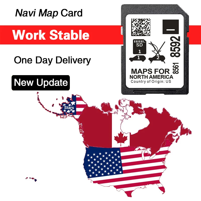 بطاقة الملاحة SD خرائط أمريكا الشمالية 8561-8592 شحن مجاني أحدث Sat Nav لسيارة بويك كاديلاك شيفروليه جي إم سي 2023