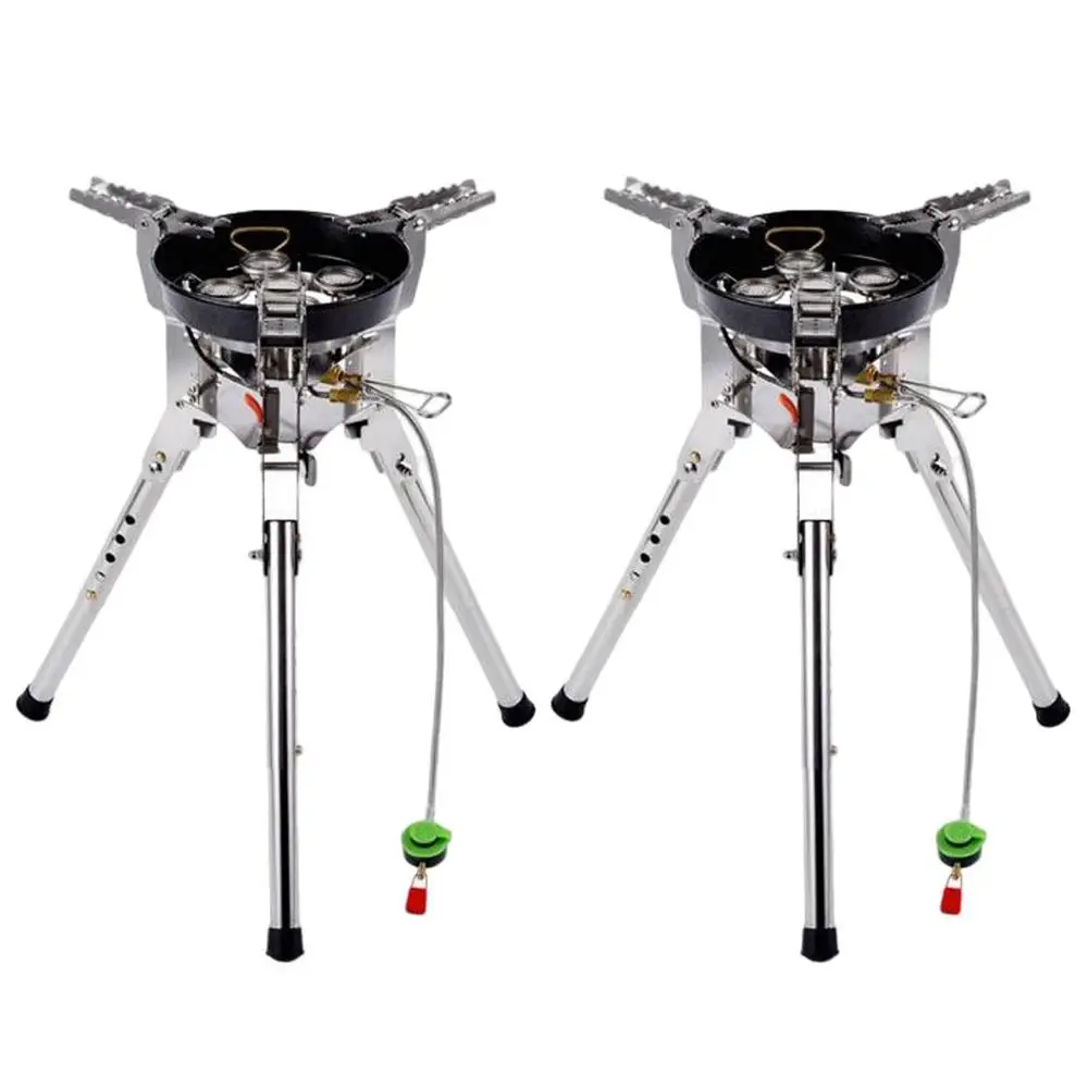 BRS69 Camping Burner Stove Outdoor Propane Stove Burner Stand Universal Cooking Accessories With Brackets And Adjustable Height