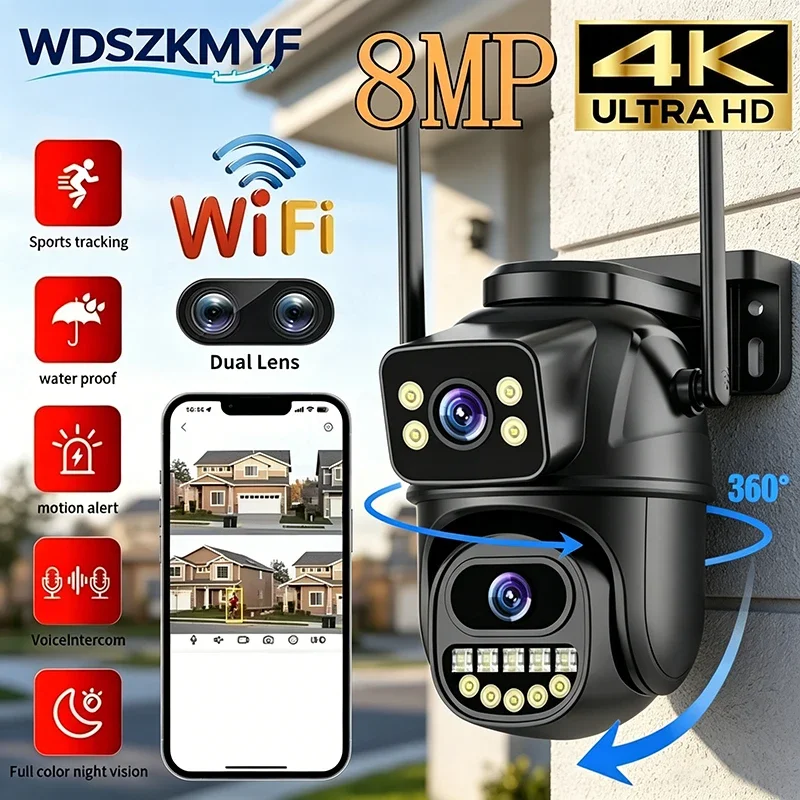 4k-8mp-wifi-カメラ屋外-3x-ズーム-ip66-防水デュアルレンズ-ptz-カメラ自動追跡ホームセキュリティモニタリング