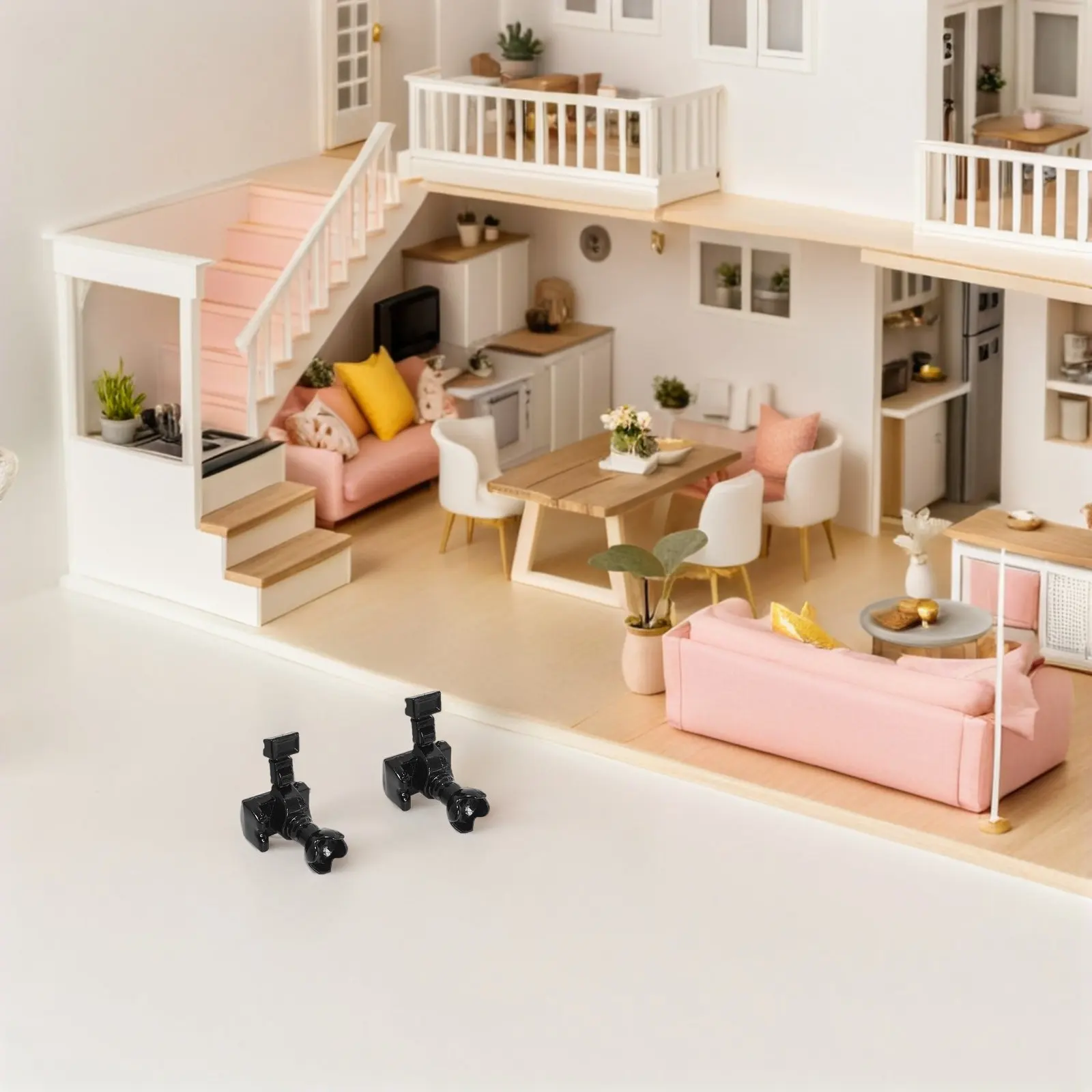 

2 шт. миниатюрные камеры-реквизиты в винтажном стиле, корпус из сплава, для DIY-диорам, реквизит для фотосъемки, декор для дома, аксессуары для кукольного домика