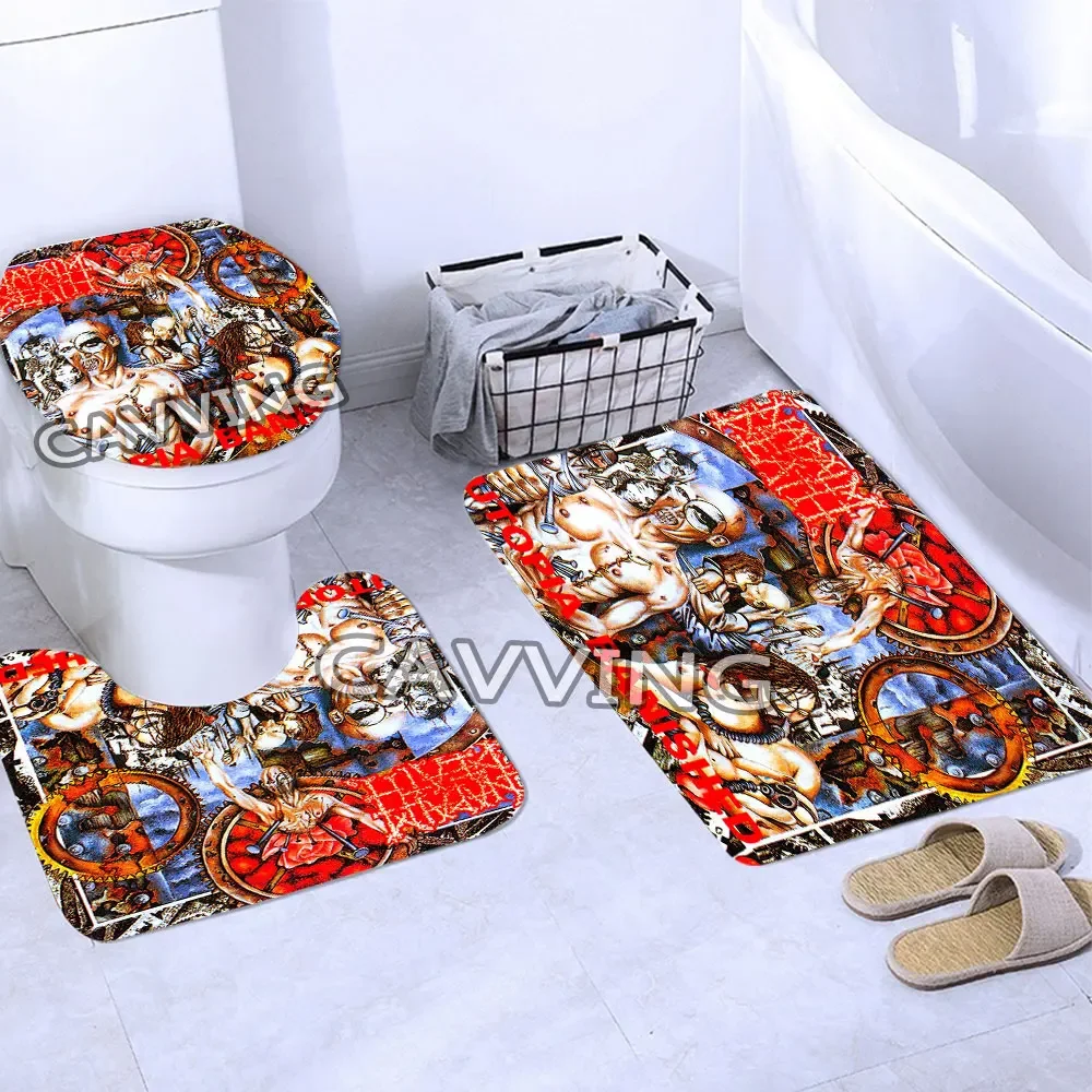 Napalm Death band 3D Printed Shower Curtain Waterproof Bathroom Curtain Anti-slip Bath Mat Set Toilet Rugs  K02