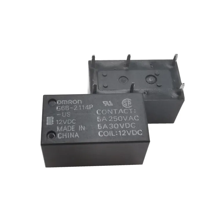 Omron G6B-2114P-US Power Relay 5V 12V 24VDC Coil 5A 250VAC 5A 30VDC PCB Mount Electronic Switch