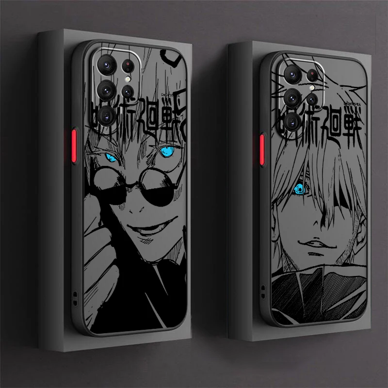 Satoru G-Gojo J-Jujutsu Kaisen Frosted Translucent For Samsung Note 20 A35 A03 A54 A31 A22 A34 A14 A24 A04 A55 5G Back