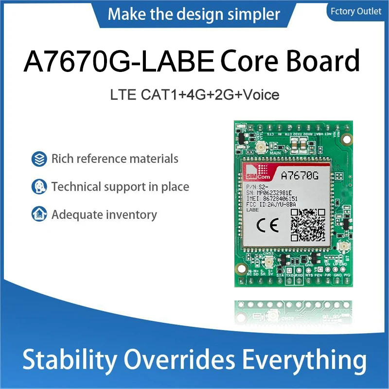 

SIMcom A7670G-LABE CAT1 Core Board, поддержка данных + Голос 1 шт.