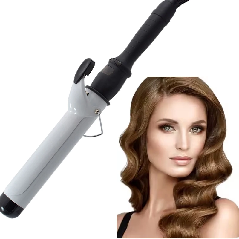 

Профессиональные щипцы для завивки волос с ЖК-дисплеем, гладкие автоматические утюги, керамический нагрев, пушистые завитые волосы, вращающийся дизайн