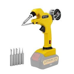 Saldatore Cordless da 30W per batteria Dewalt 20V Kit pistola per saldatura ad alimentazione automatica con punte per saldatura da 5 pezzi (senza batteria)