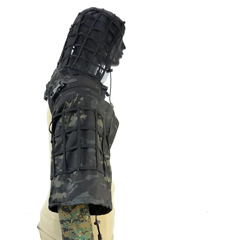 Taktischer Ghillie-Anzug, atmungsaktive Ghillie Viper Hood mit 3D-Blattstreifen, Scharfschützmantel für Wargame, Jagd, CS – Detail 19