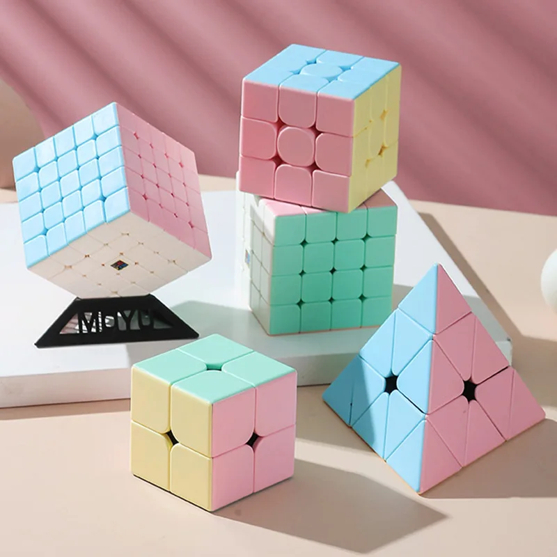 [JudyCube] MOYU Macaroon 2x2 3x3 4x4 5x5 Magic Cube MFJS  Meilong Macaroon Series Puzzle Kids Toys Gift Pyraminx Cubo Magico