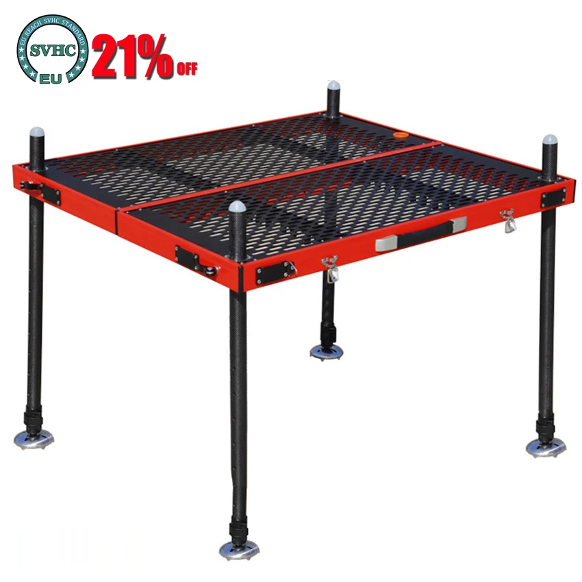 800*800/800*900 Thickened Ultra-light Aluminum Alloy Fishing Platform, Bold Folding Multifunctional Deep-water Fishing Platform