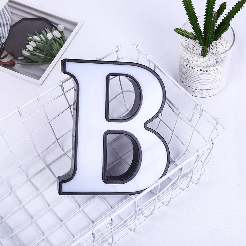 ضوء ليلي على شكل حرف LED لغرفة النوم وحفلات الزفاف وديكور الحائط باللون الأبيض بدون بطاريات، صديق للبيئة