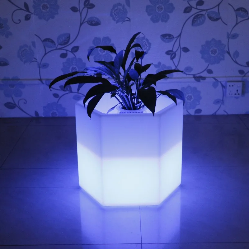 Modern Garden Light Rhombus Nordic Flower Bonsai Supermarket Beauty Props View Light Square Green Plant Simulation Advanced