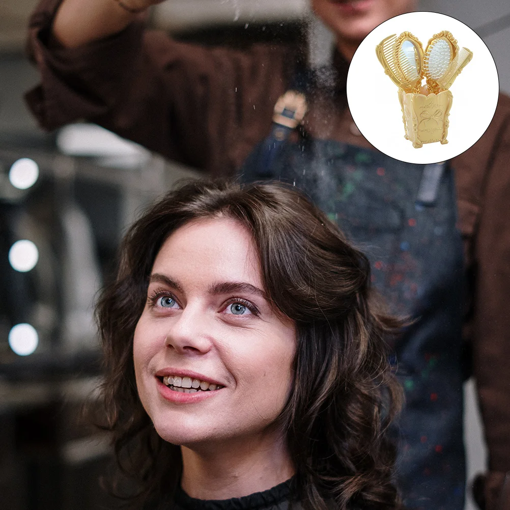 

1Set Anti Static Comb Mirror Tool Set Smooth Haircare Scalp Massage Hairstyling Mirror Kit Scalp Massage Comb Hairstyling Tools